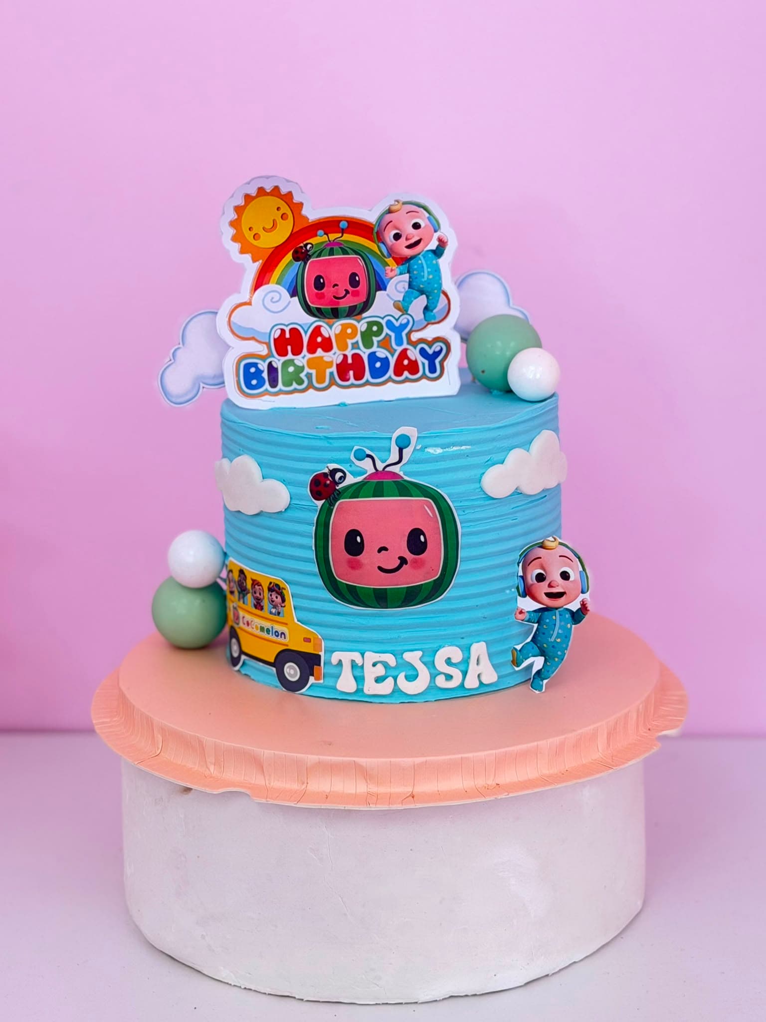 Cocomelon Birthday Cloud Cake