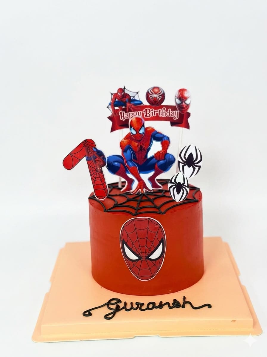 Spiderman Hero Number Cake