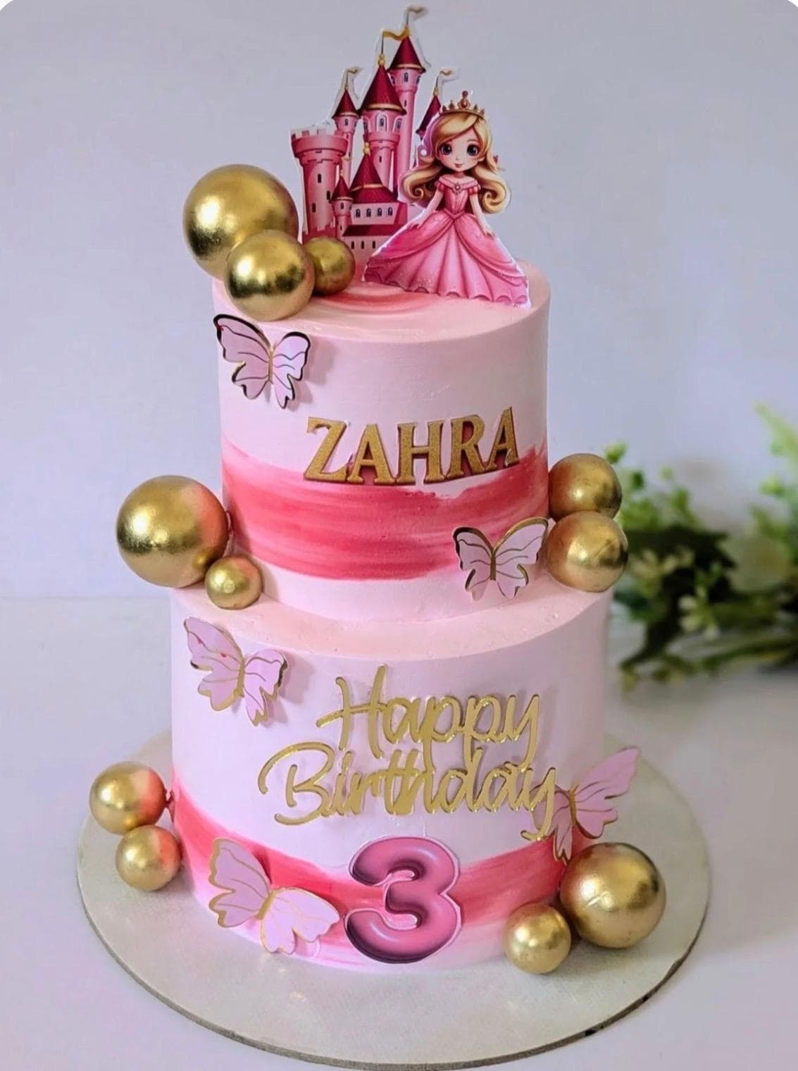 Pink Princess Castle Cake