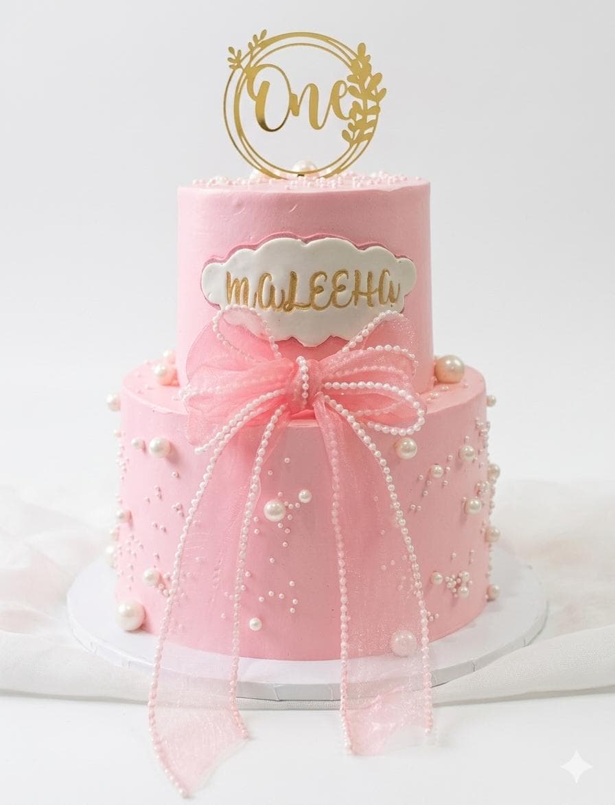 Pink Bow Elegance Cake