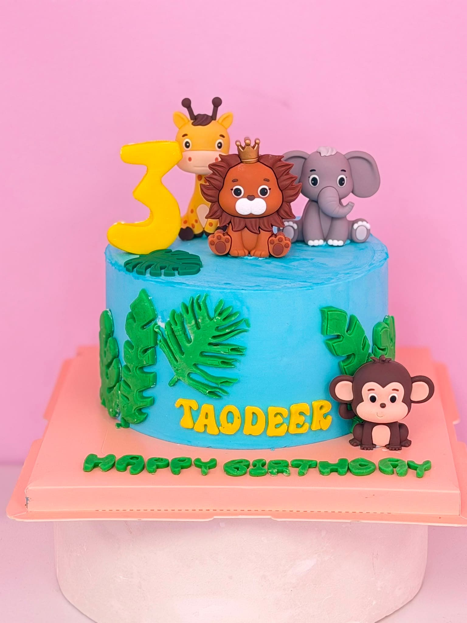 Safari 3rd Birthday Cake