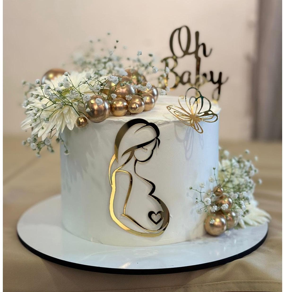 Oh Baby Floral Bump Cake