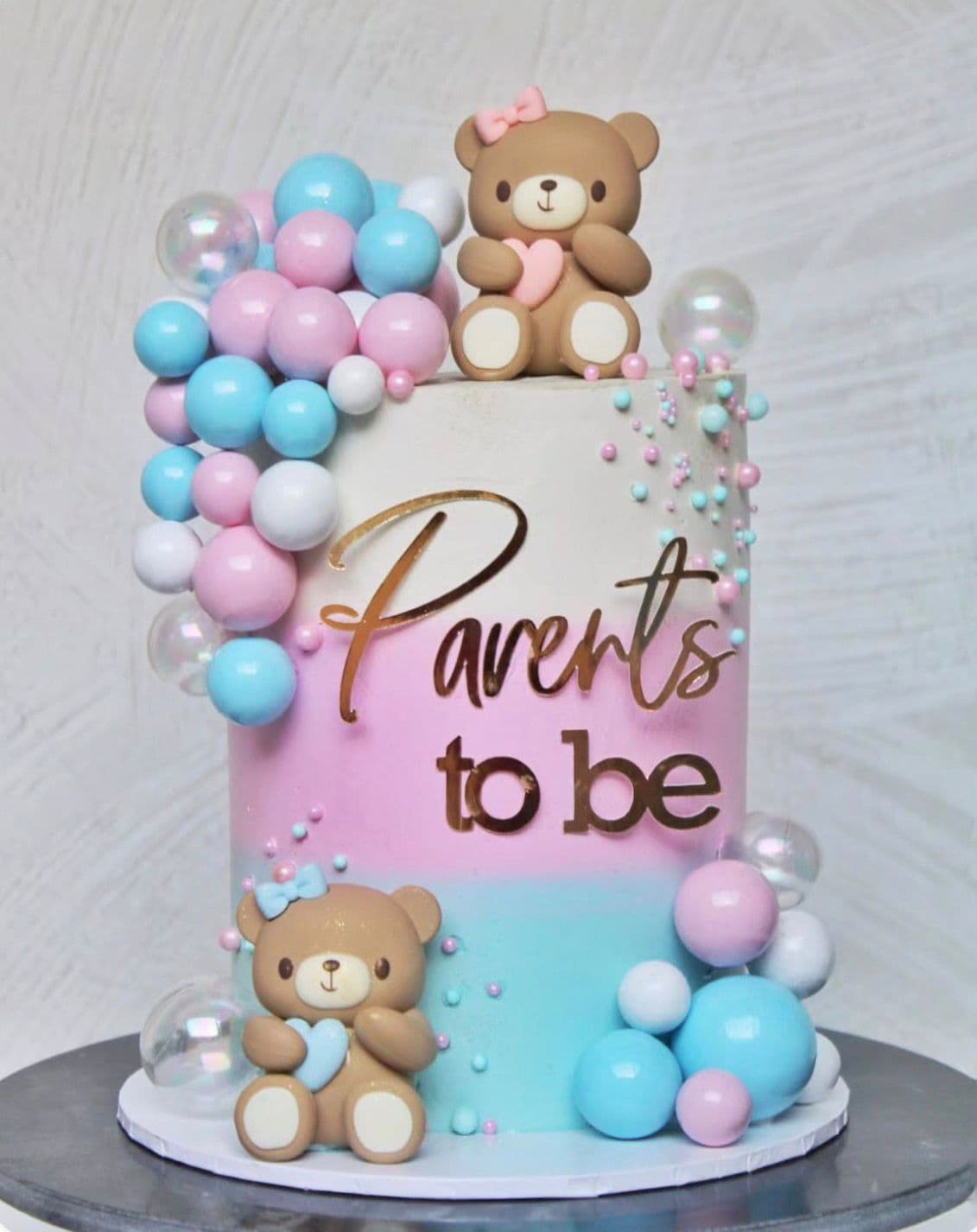 Parents To Be Teddy Cake