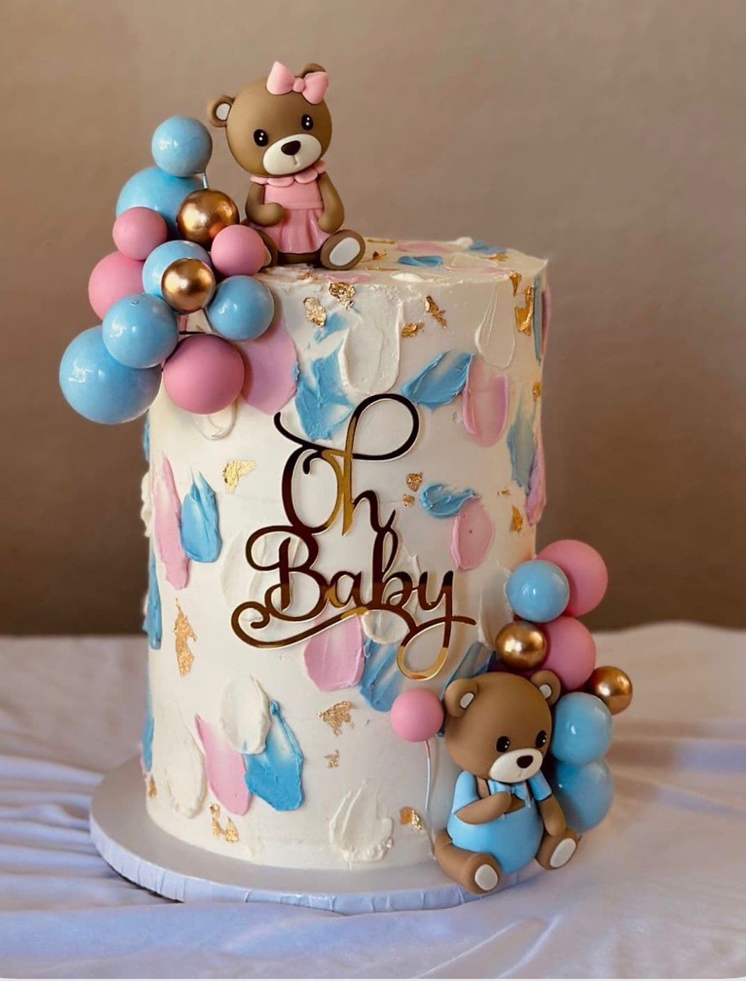 Oh Boy Teddy Balloon Cake