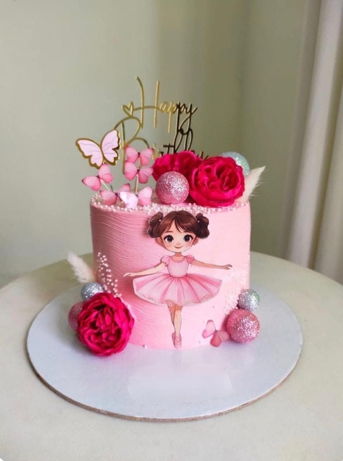 Rose Butterfly Elegance Cake