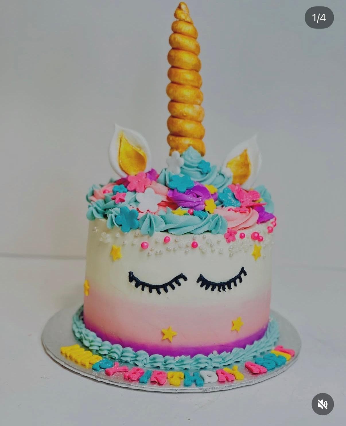 Magical Unicorn Rainbow Cake