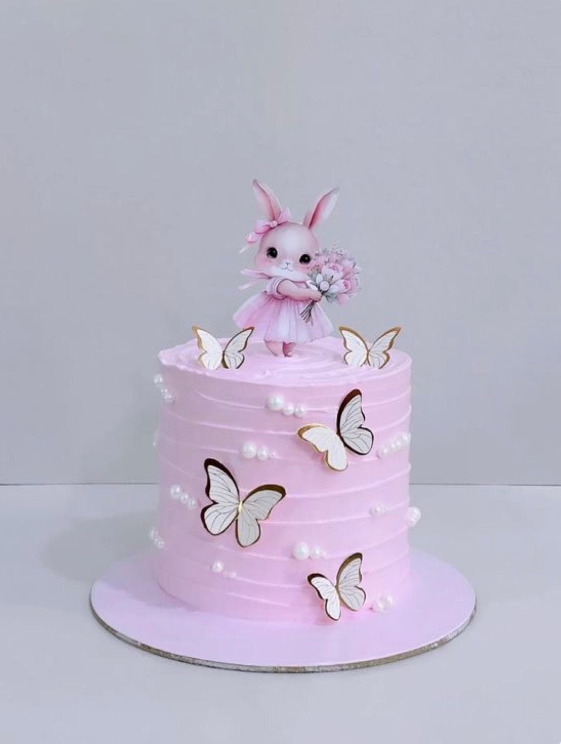 Lavender Butterfly Tier Cake