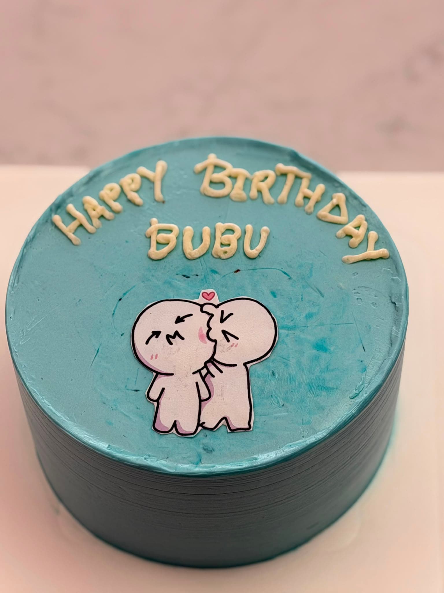 Bubu Teal Birthday Cake