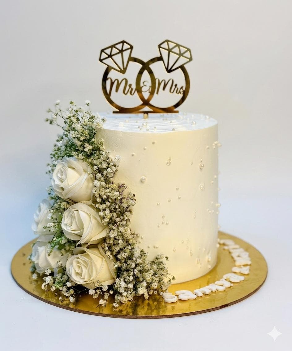 Red Rose Anniversary Cake